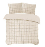 iSleep iSleep Dekbedovertrek Rabbit Check (Taupe)