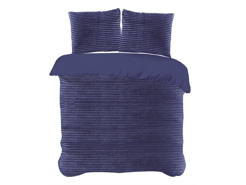 iSleep iSleep Dekbedovertrek Rib Fleece (Donkerblauw)