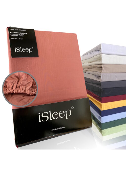 iSleep Perkal Katoen (Roodbruin)