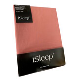 iSleep iSleep Hoeslaken Perkal Katoen (Roodbruin)