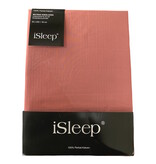 iSleep iSleep Hoeslaken Perkal Katoen (Roodbruin)
