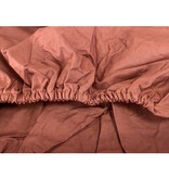 iSleep iSleep Hoeslaken Perkal Katoen (Roodbruin)