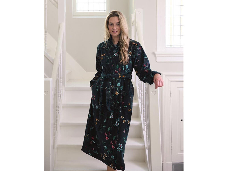PiP Studio Pip Studio Badjas Les Fleurs (Dark Blue)