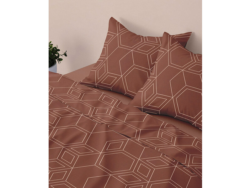 iSleep iSleep Dekbedovertrek Lot (Bruinrood)