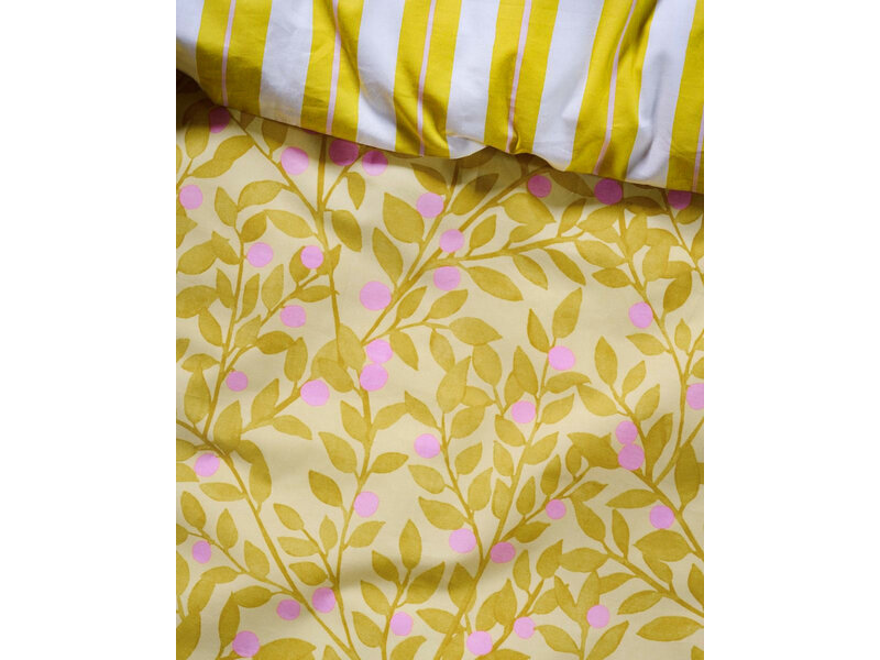 Essenza & Co Essenza & Co dekbedovertrek Petite Berry (Lemon Yellow)