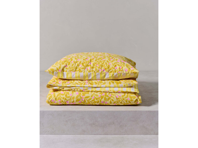 Essenza & Co Essenza & Co dekbedovertrek Petite Berry (Lemon Yellow)