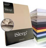 iSleep iSleep Hoeslaken Perkal Katoen (Taupe)