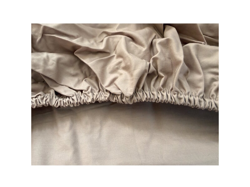 iSleep iSleep Hoeslaken Perkal Katoen (Taupe)
