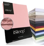 iSleep iSleep Hoeslaken Perkal Katoen (Oud Roze)
