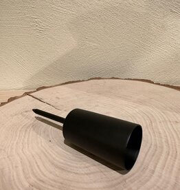 Kerzenstecker Metall für Stabkerze 22 mm schwarz