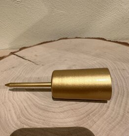 Kerzenstecker Metall für Stabkerze 22 mm gold