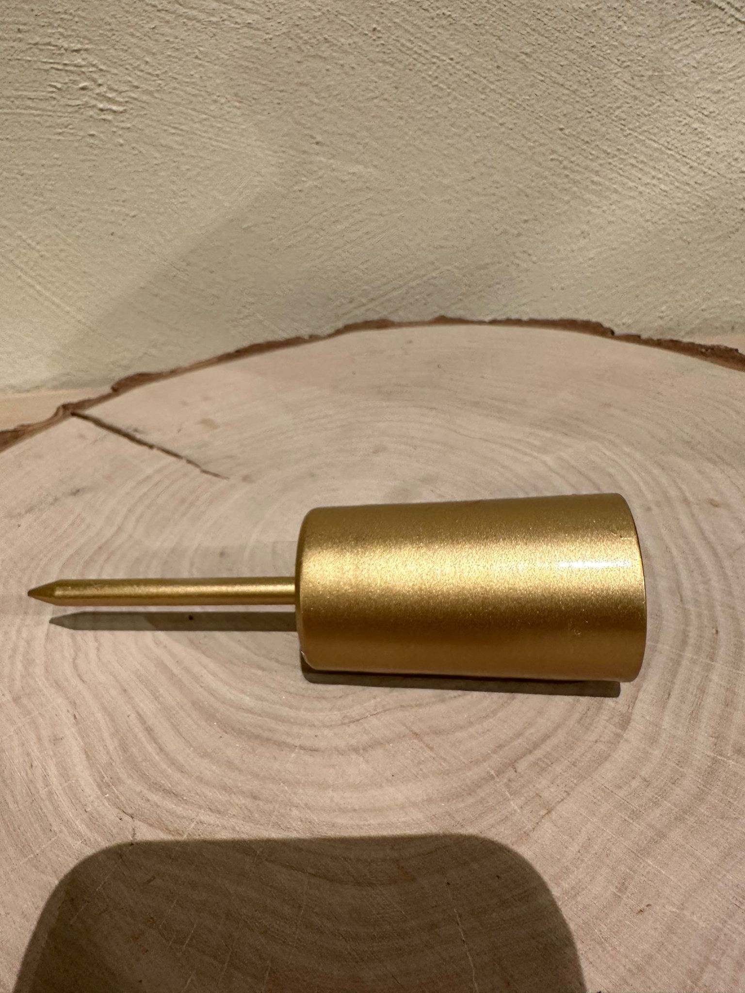 Kerzenstecker Metall für Stabkerze 35 mm gold