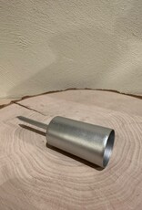 Kerzenstecker Metall für Stabkerze 22 mm silber