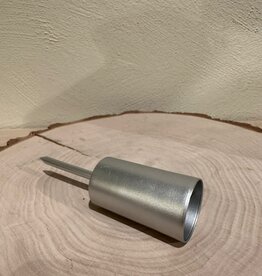 Kerzenstecker Metall für Stabkerze 22 mm silber