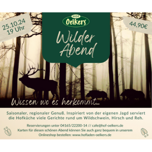 Kulinarischer Themenabend – „Wildbuffet“ 25.10.2024