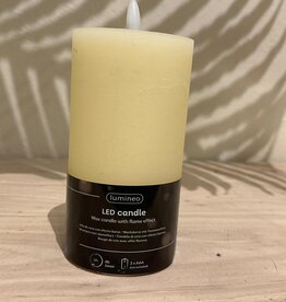 LED Echtwachskerze creme 13cm