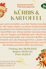 Kulinarischer Themenabend: Rund um Kürbis & Kartoffel- 26.09.2025