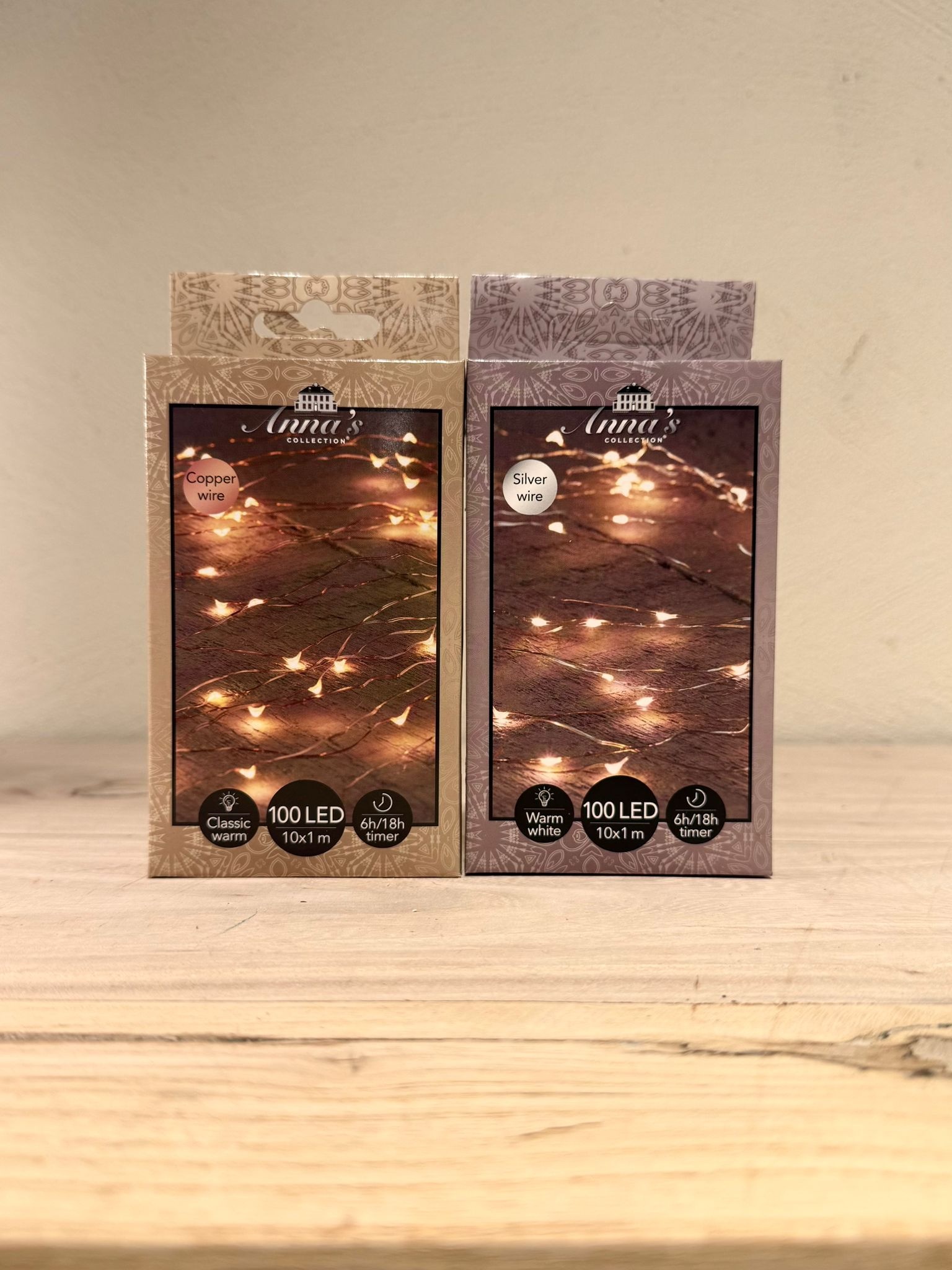 Lichterkette Draht silber 100 LED's