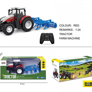 Radiografisch bestuurbare tractor met cultivator 1:24