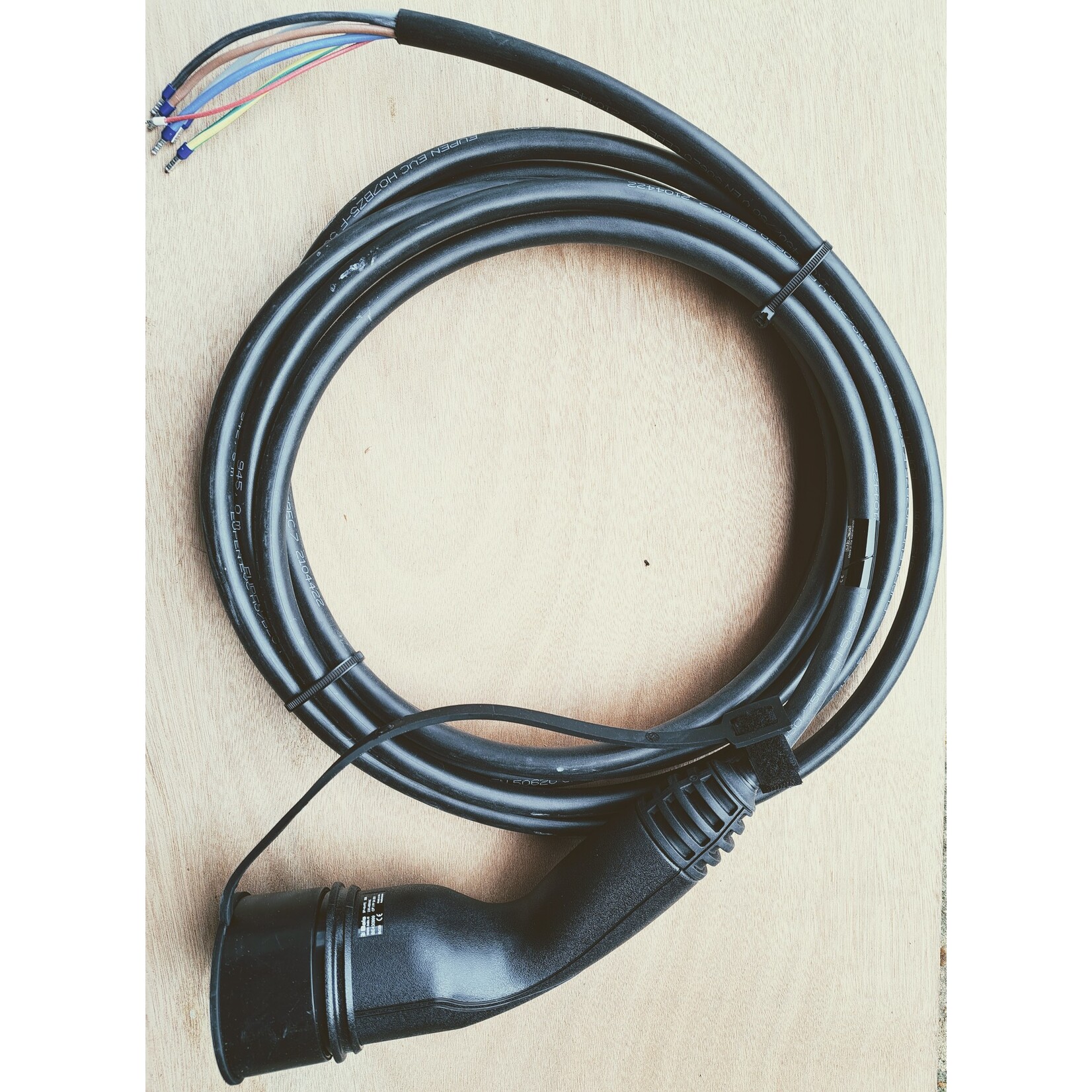 Kabel laadpunt 5 m 1 fase  20A  stekker type 2