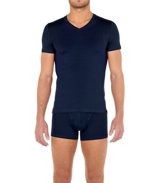 HOM Tencel Soft T-Shirt V-Neck Navy