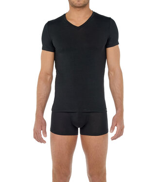 HOM Tencel Soft T-Shirt V-Neck Black