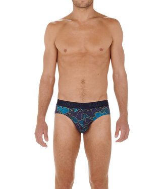 HOM Lino Mini Briefs Navy-Print