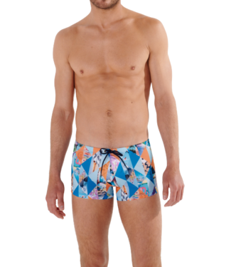 HOM Port Cros Swim Shorts Blue-Print