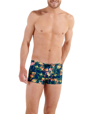 HOM Flamingo Swim Shorts Navy-Print