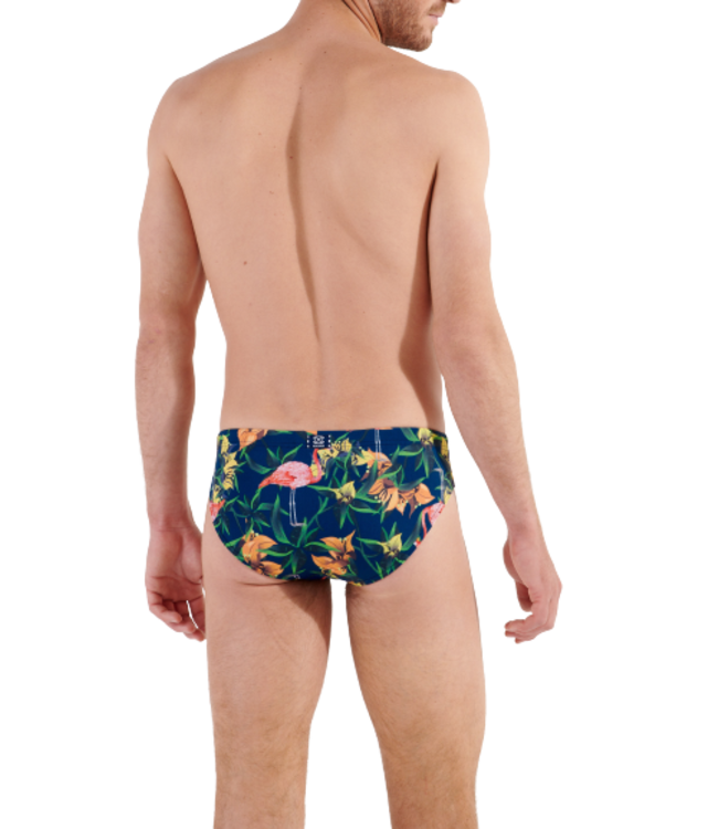 HOM Flamingo Swim Mini Briefs Navy-Print