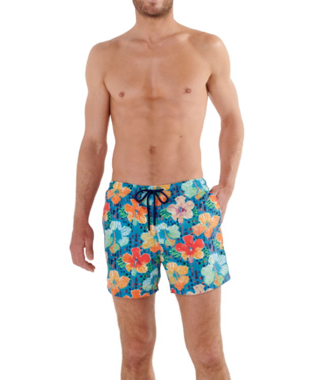 HOM Dino Beach Boxer Turquoise-Print