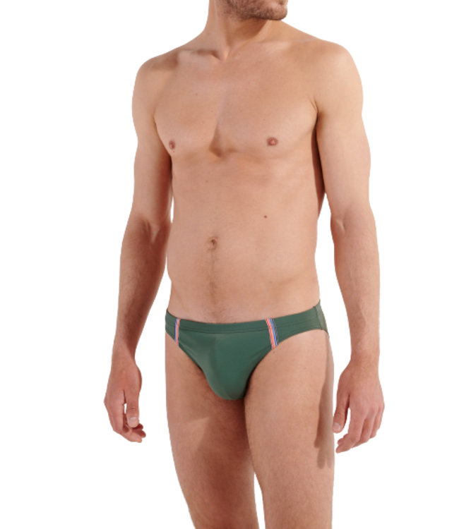 HOM Nautical Cup Swim Micro Briefs Khaki