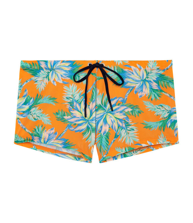 HOM Gigaro Swim Shorts Orange Print
