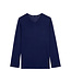 HOM Cocooning Long Sleeve Shirt V-Neck Navy