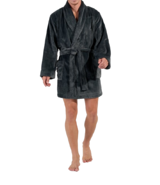 HOM Everest Short Robe Grey