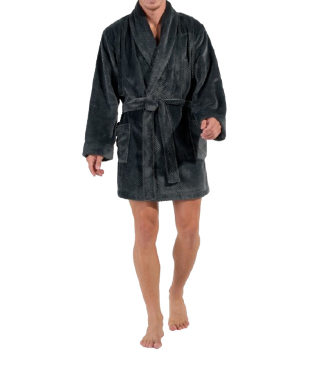 HOM Everest Short Robe Grey