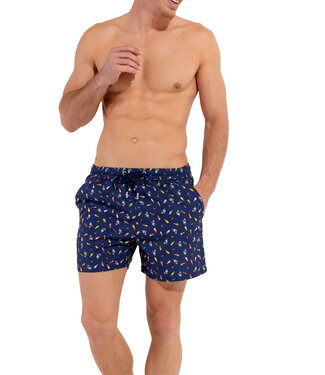 HOM Summer Beach Boxer Navy Print