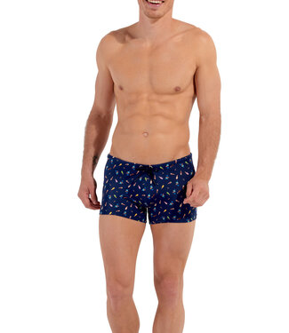 HOM Summer Swim Shorts Navy Print