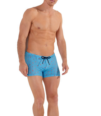 HOM Espelette Swim Shorts Turquoise Print