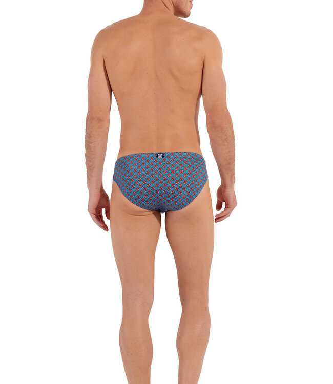 HOM Anglet Swim Mini Briefs Turquoise Print