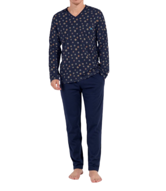 HOM Mandala Long Sleepwear Navy Print