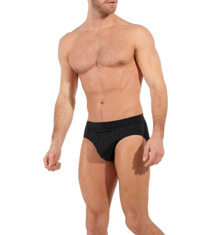 HOM Neels #2 Mini Briefs HO1 2P Black Black-Print
