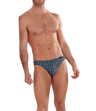 HOM Aloys Comfort Micro Briefs Dark Grey Print