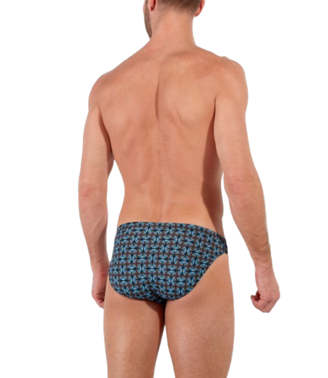 HOM Aloys Comfort Micro Briefs Dark Grey Print