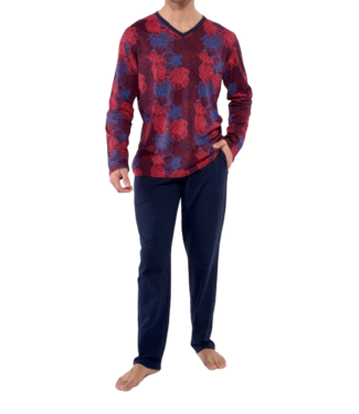 HOM Bouquet Long Sleepwear Bordeaux Print