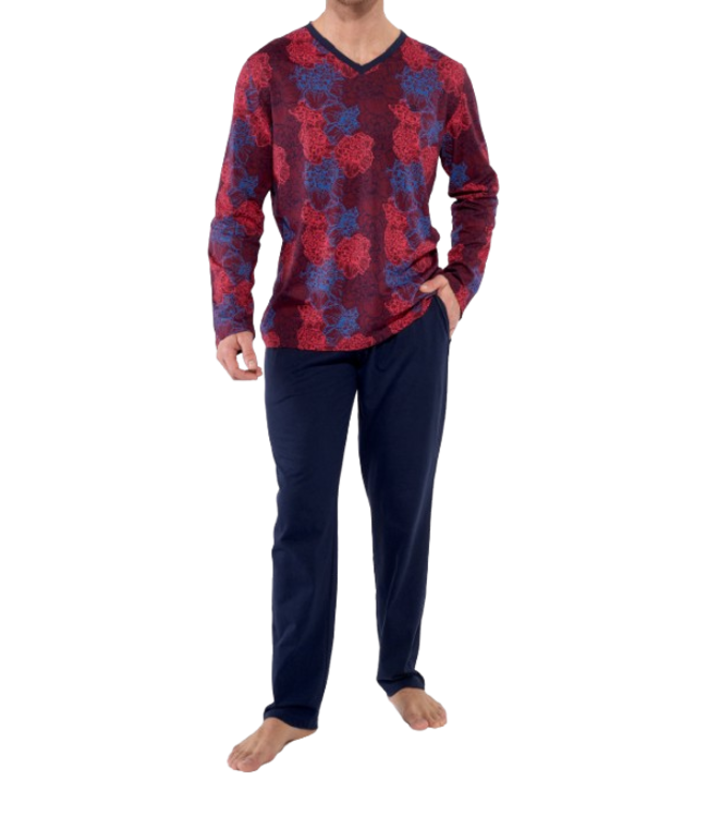 HOM Bouquet Long Sleepwear Bordeaux Print