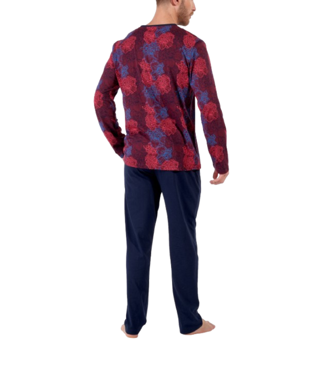 HOM Bouquet Long Pyjama Bordeaux Print