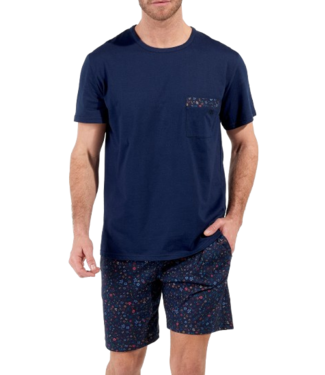HOM Broceliande Short Pyjama Navy Print