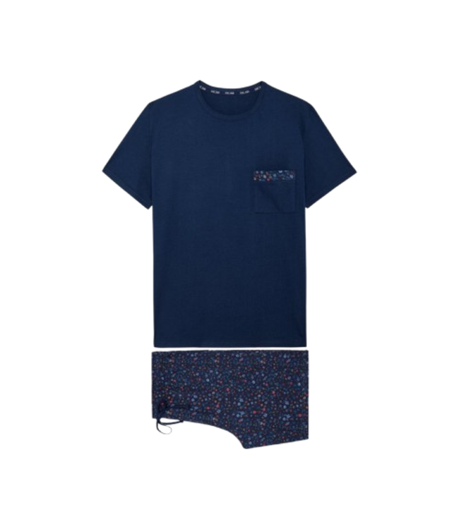 HOM Broceliande Short Pyjama Navy Print