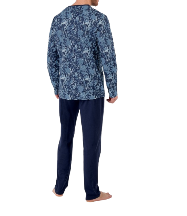 HOM Compiegne Long Sleepwear Navy Print